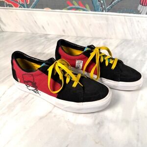Vans Simpsons Sk8-Low El Barto Black Red Yellow Sneakers VN0A4UUK1W7 8.5M 10W